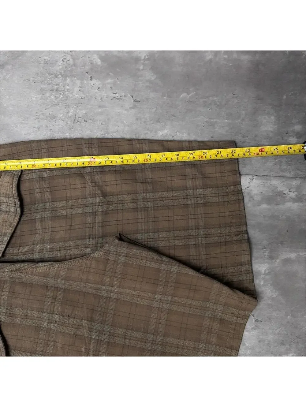 Y2K Brown Redsand Surf Grunge Plaid Baggy Distressed Skater Shorts